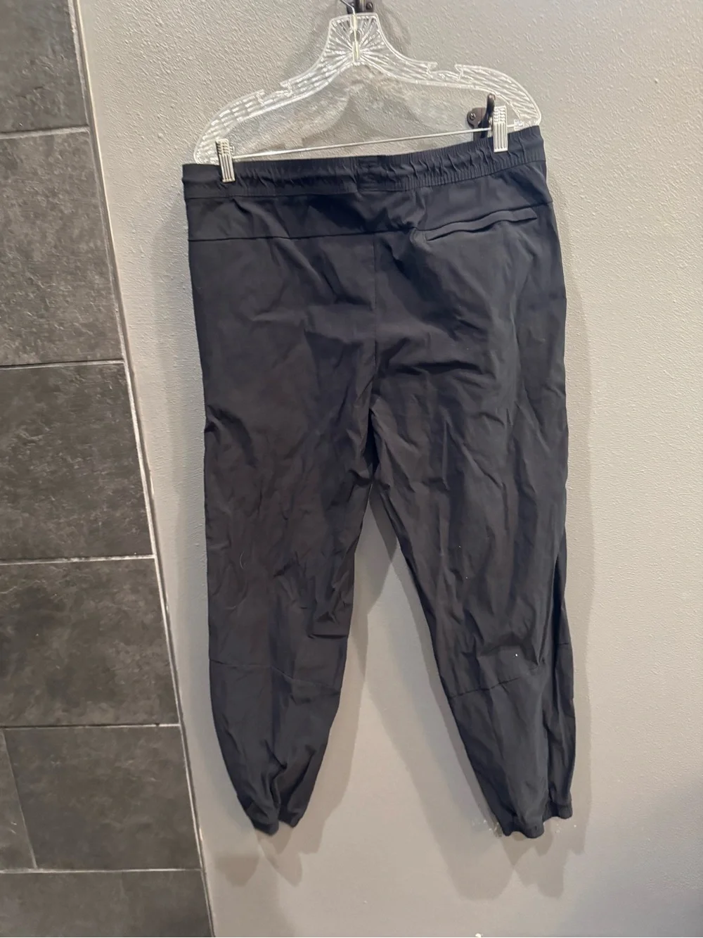 Men's Casual Black Jogger Pants with Drawstring Waist